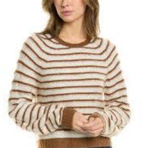 Splendid Brown and Cream Striped Sweater